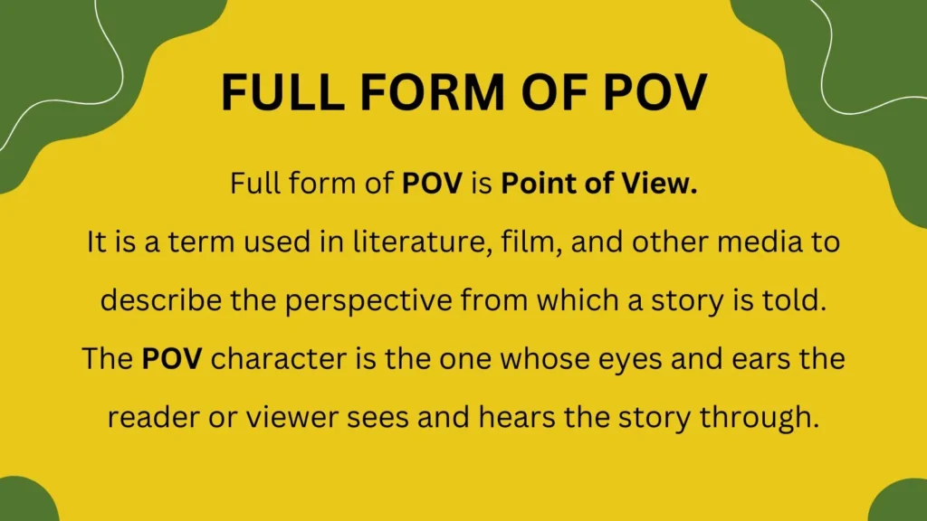 POV Meaning