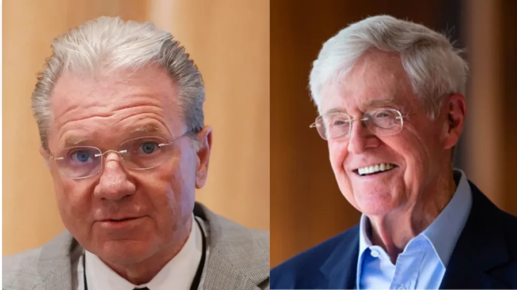 Charles Koch & family and Thomas Peterffy